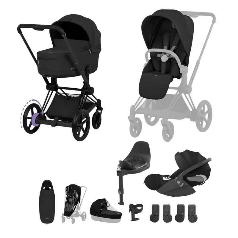 Cybex Epriam Ultimate Accessory Bundle - Comfort Collection In Sepia Black 3