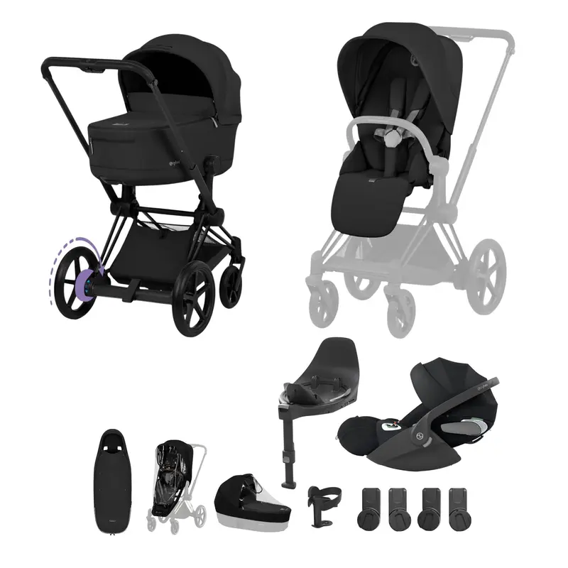 Cybex Epriam Ultimate Accessory Bundle - Comfort Collection In Sepia Black 4