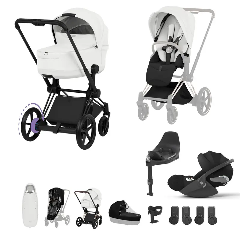 Cybex Epriam Ultimate Accessory Bundle - Style Collection In Off White 2