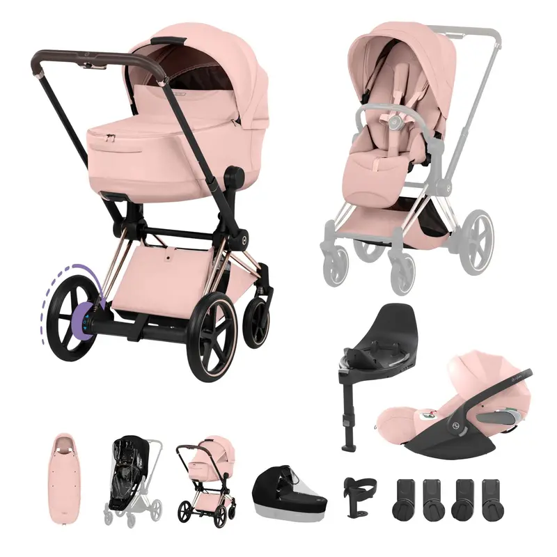 Cybex Epriam Ultimate Accessory Bundle - Style Collection In Peach Pink 2