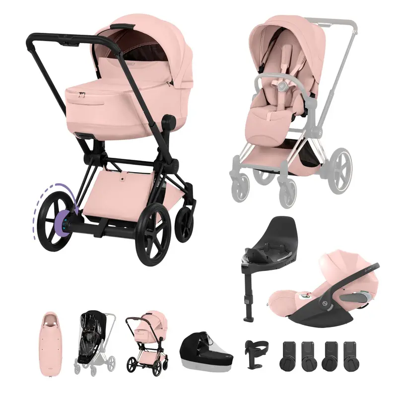 Cybex Epriam Ultimate Accessory Bundle - Style Collection In Peach Pink 4