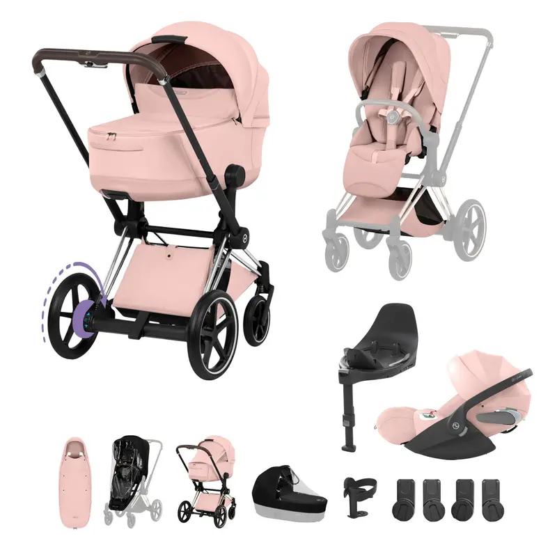 Cybex Epriam Ultimate Accessory Bundle - Style Collection In Peach Pink 6