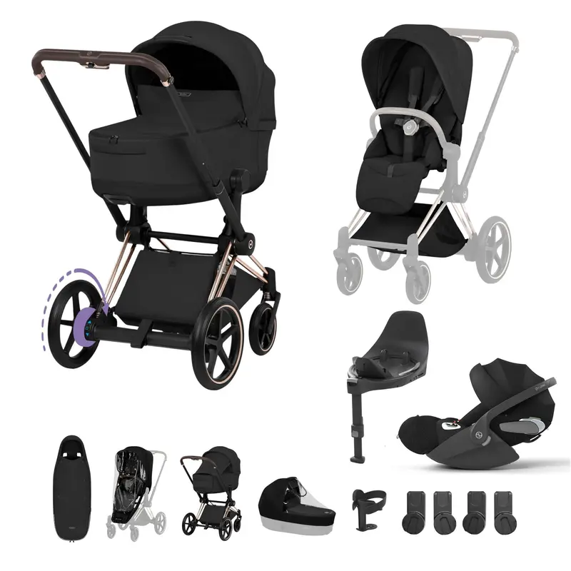 Cybex Epriam Ultimate Accessory Bundle - Style Collection In Sepia Black 1