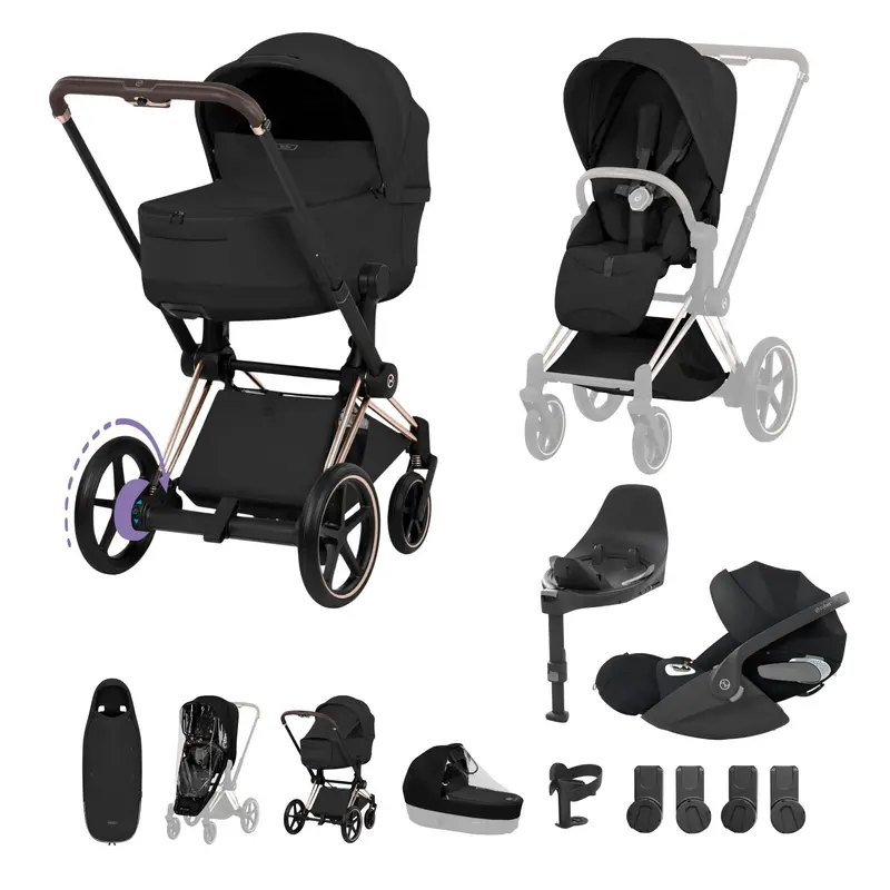Cybex Epriam Ultimate Accessory Bundle - Style Collection In Sepia Black 2