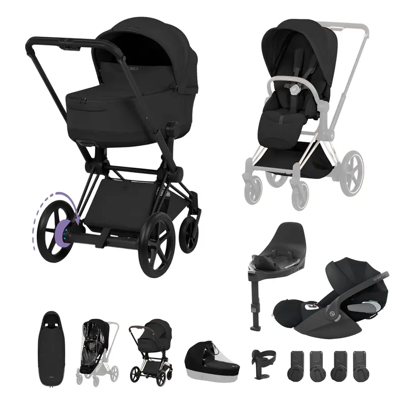Cybex Epriam Ultimate Accessory Bundle - Style Collection In Sepia Black 4