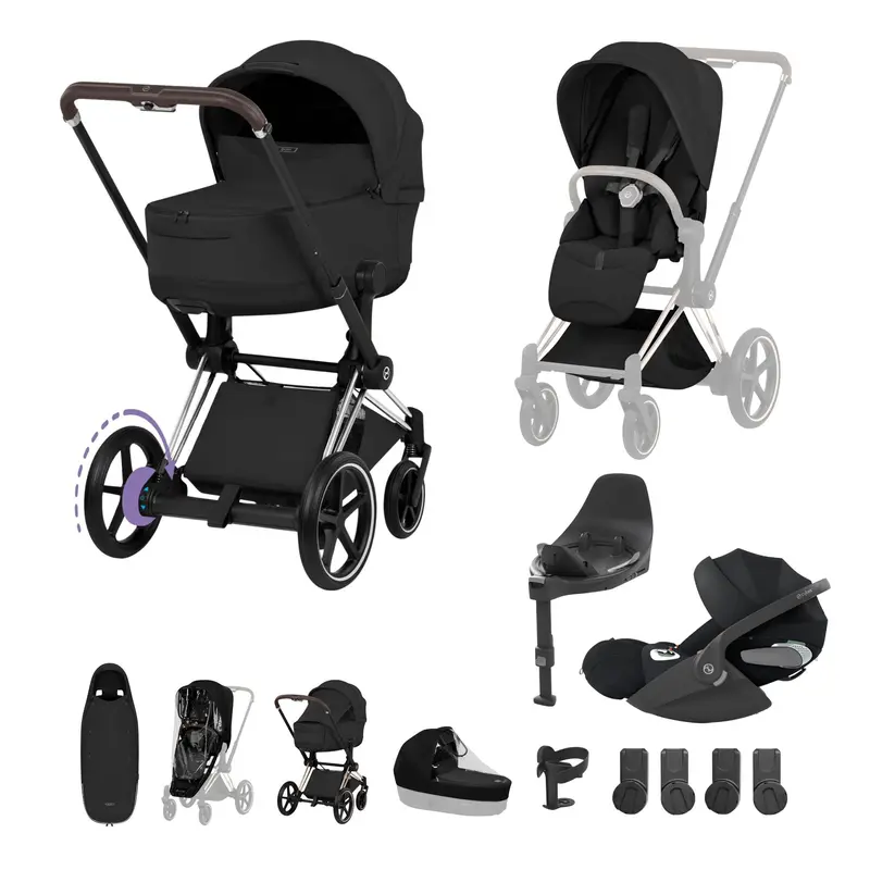 Cybex Epriam Ultimate Accessory Bundle - Style Collection In Sepia Black 6
