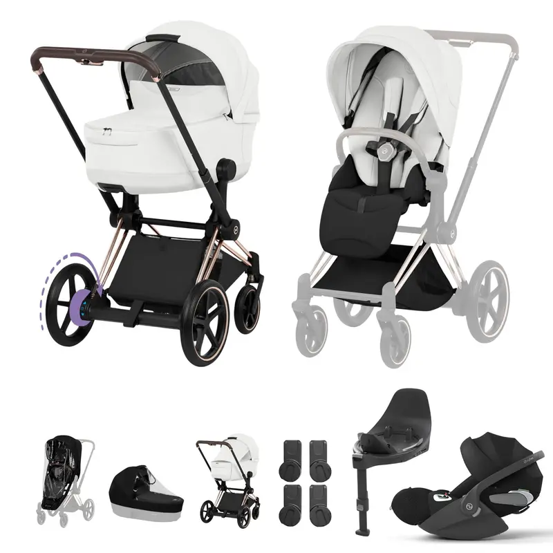 Cybex Epriam Ultimate  Bundle - Style Collection In Off White 1