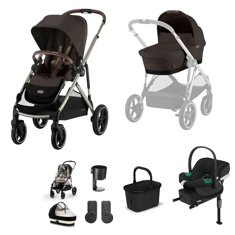 Cybex Gazelle S Comfort Bundle In Taupe/Chocolate Brown 5