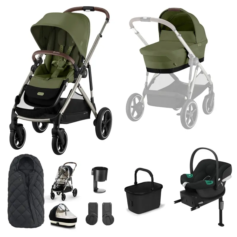 Cybex Gazelle S Comfort Bundle In Taupe/Moss Green 1