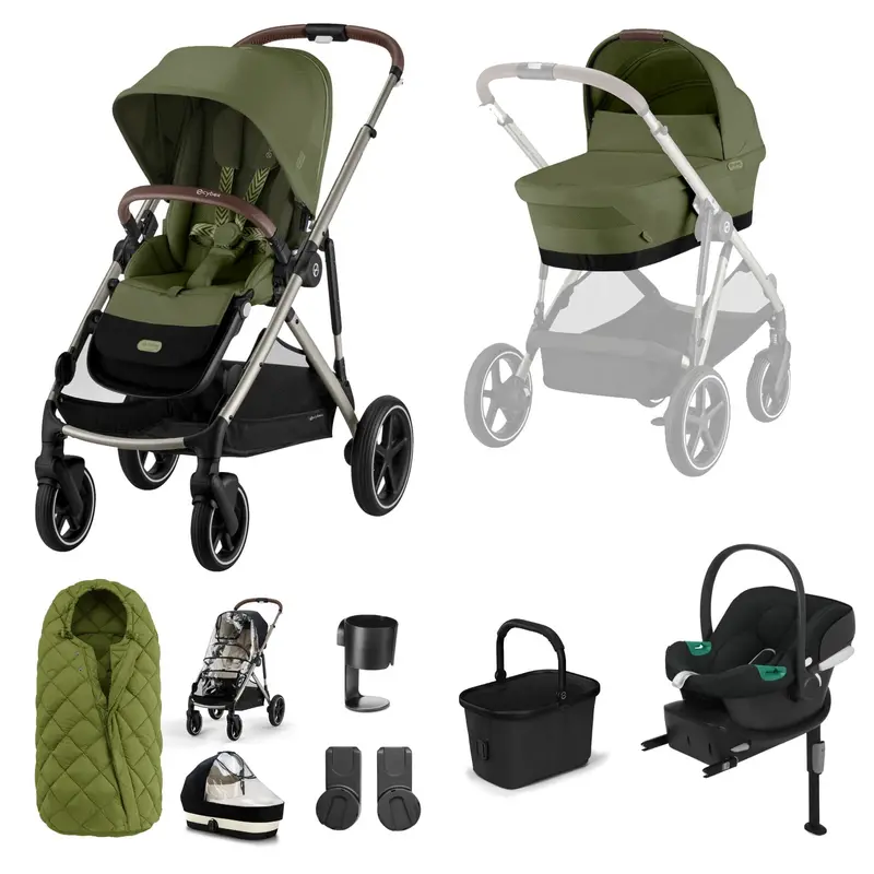 Cybex Gazelle S Comfort Bundle In Taupe/Moss Green 2