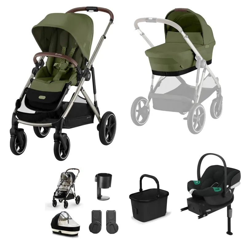 Cybex Gazelle S Comfort Bundle In Taupe/Moss Green 4