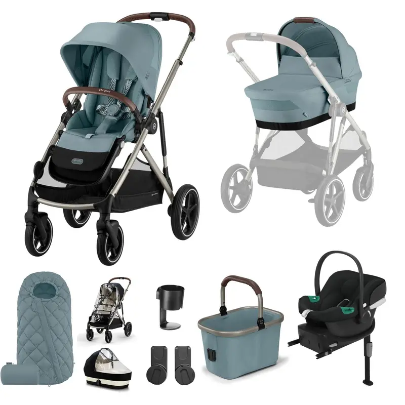 Cybex Gazelle S Comfort Bundle In Taupe/Stormy Blue 1