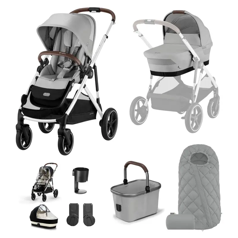 Cybex Gazelle S Essential Bundle In Silver/Stone Grey 1