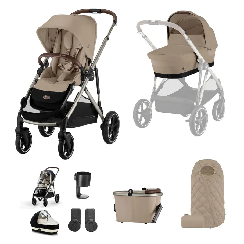 Cybex Gazelle S Essential Bundle In Taupe/Almond Beige 1