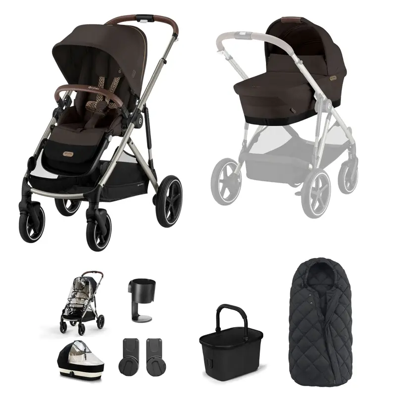 Cybex Gazelle S Essential Bundle In Taupe/Chocolate Brown 2