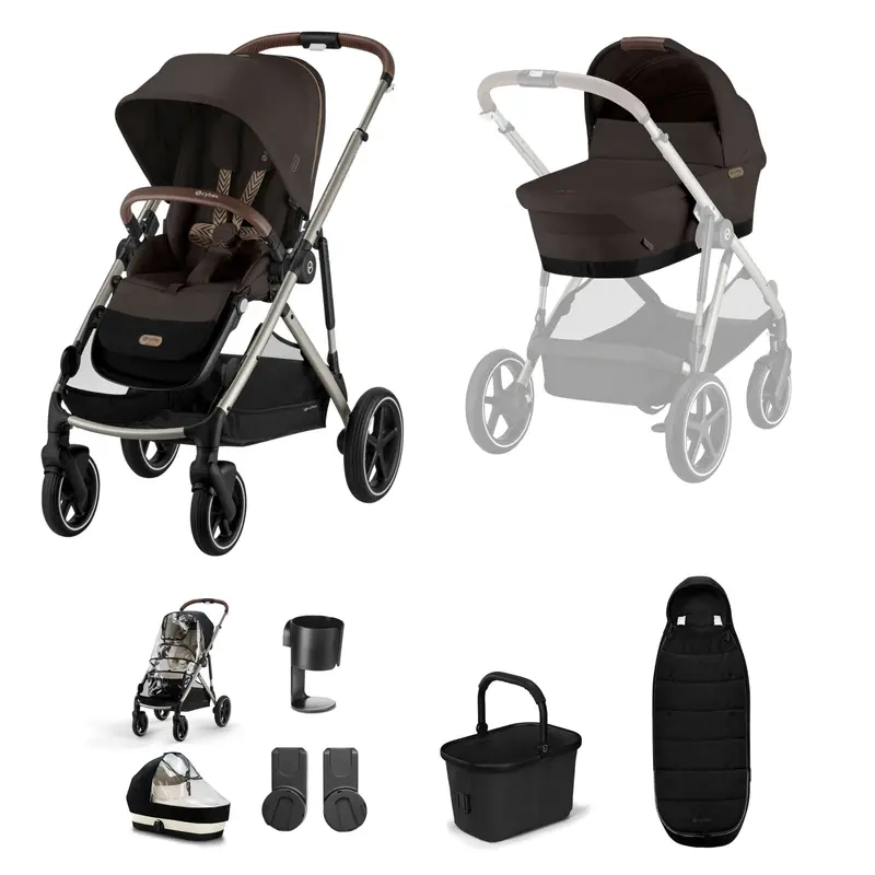 Cybex Gazelle S Essential Bundle In Taupe/Chocolate Brown 4