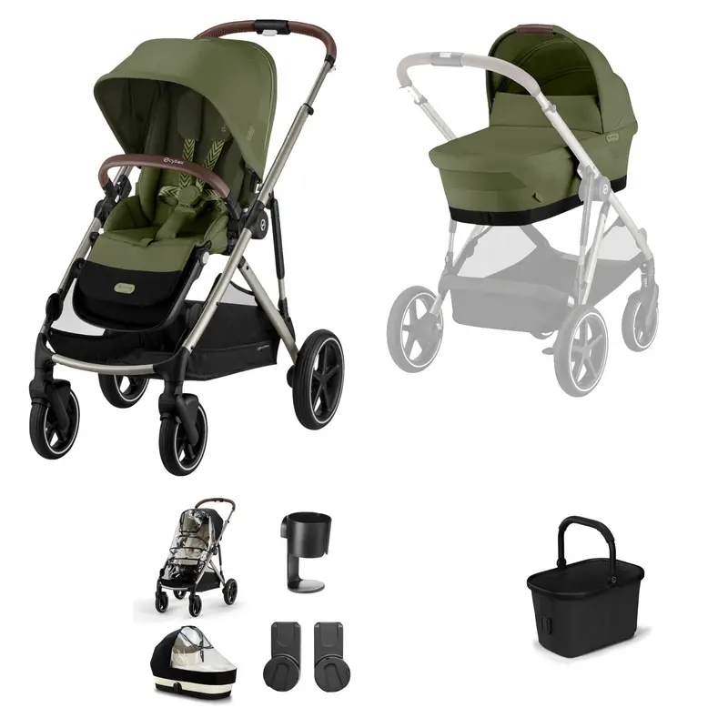 Cybex Gazelle S Essential Bundle In Taupe/Moss Green 4