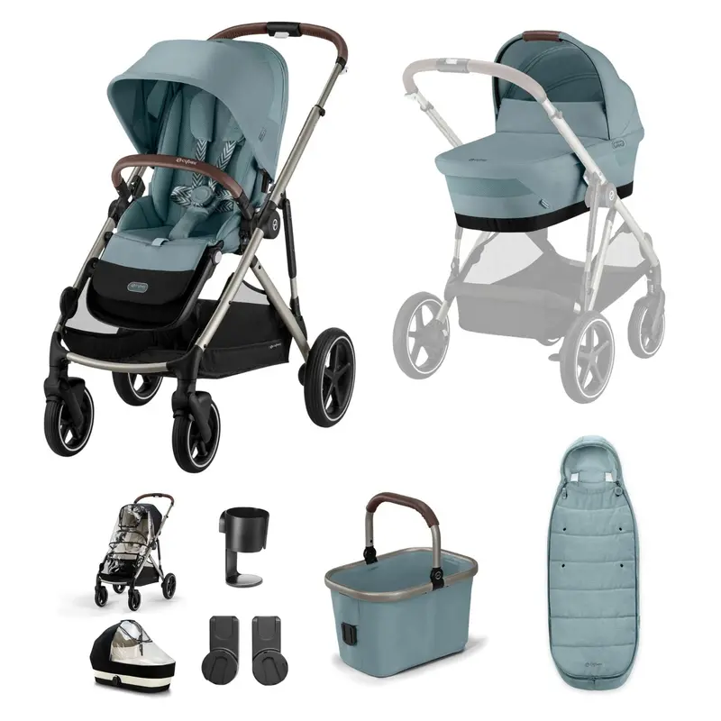 Cybex Gazelle S Essential Bundle In Taupe/Stormy Blue 2