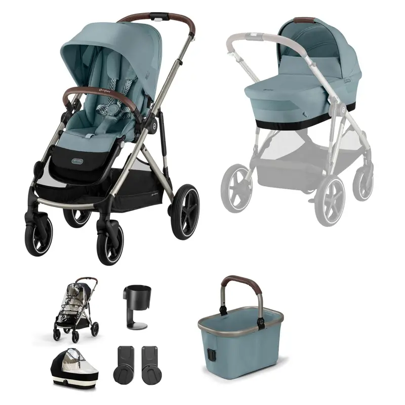 Cybex Gazelle S Essential Bundle In Taupe/Stormy Blue 3