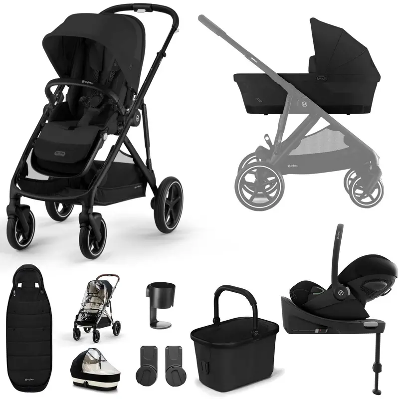 Cybex Gazelle S Luxury Bundle In Black/Moon Black 1