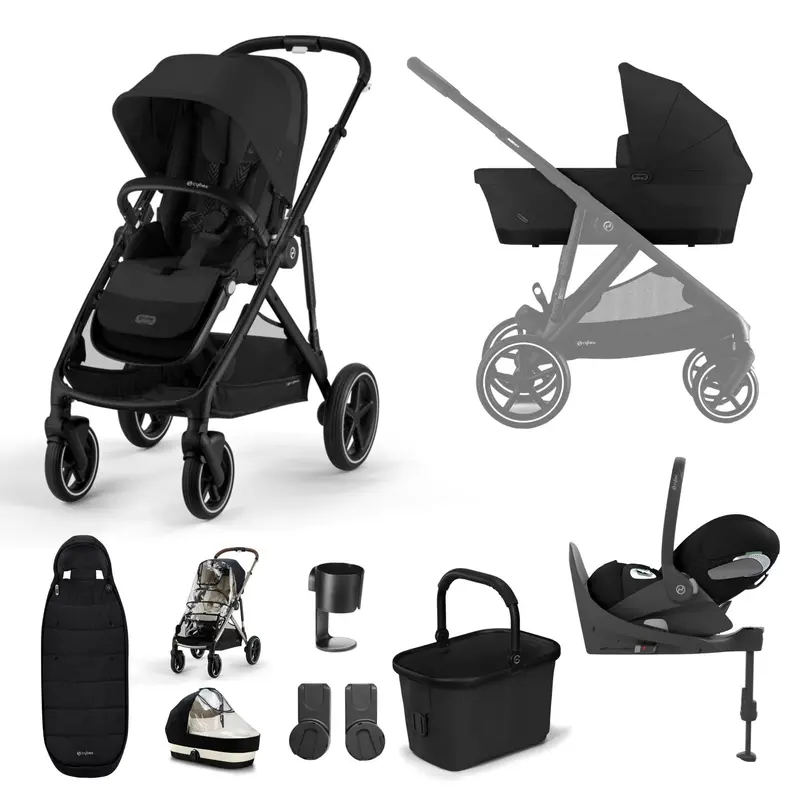 Cybex Gazelle S Luxury Bundle In Black/Moon Black 2