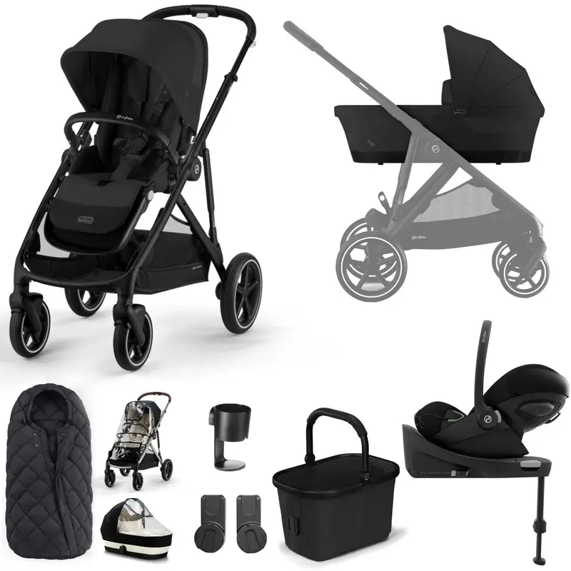Cybex Gazelle S Luxury Bundle In Black/Moon Black 3