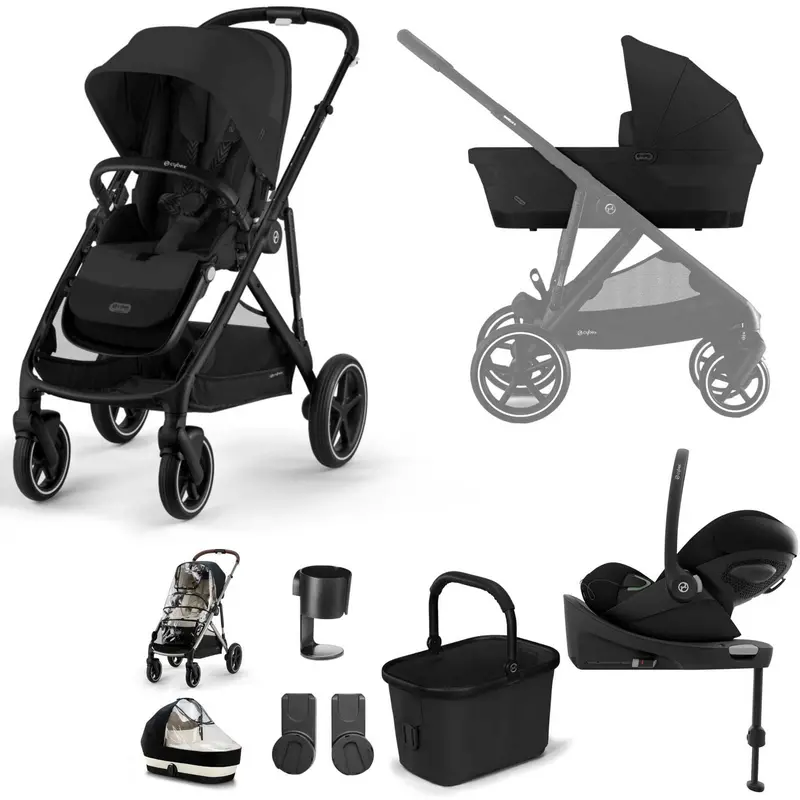 Cybex Gazelle S Luxury Bundle In Black/Moon Black 5