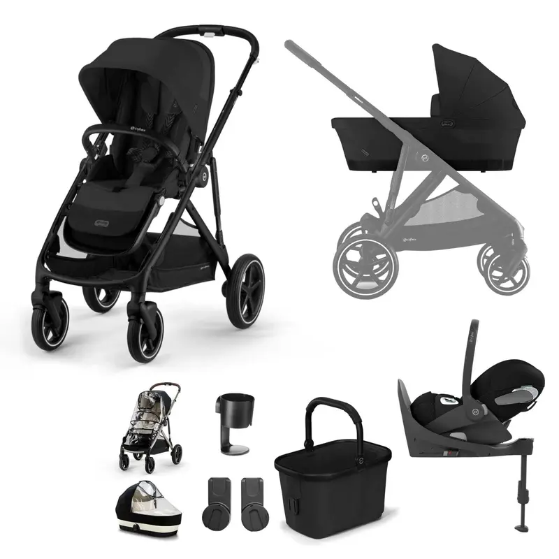 Cybex Gazelle S Luxury Bundle In Black/Moon Black 6