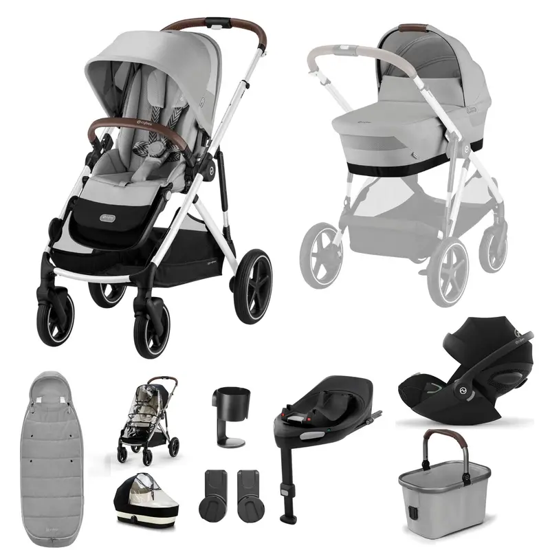 Cybex Gazelle S Luxury Bundle In Silver/Stone Grey 1