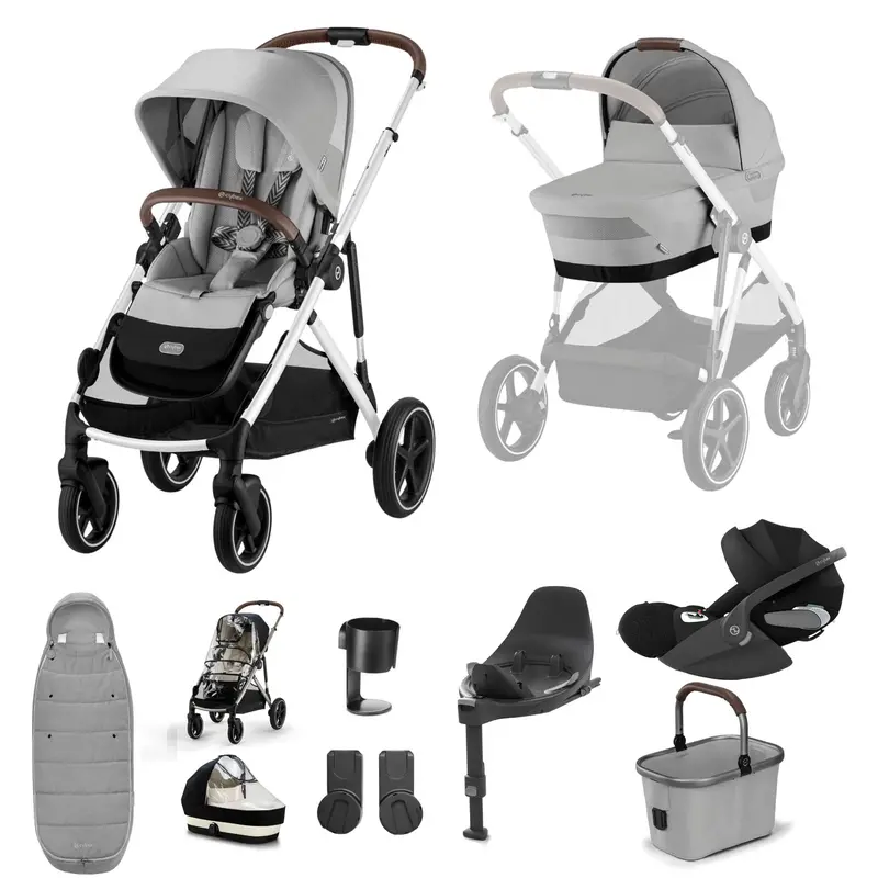 Cybex Gazelle S Luxury Bundle In Silver/Stone Grey 2