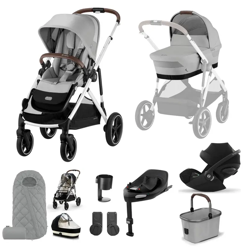 Cybex Gazelle S Luxury Bundle In Silver/Stone Grey 3