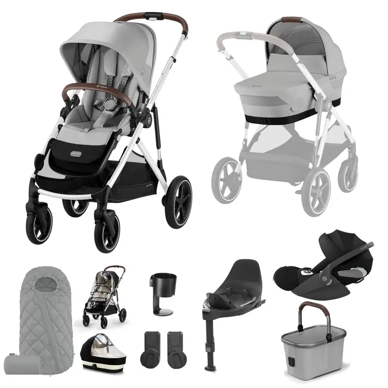 Cybex Gazelle S Luxury Bundle In Silver/Stone Grey 4