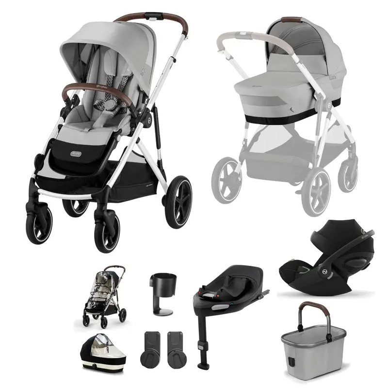 Cybex Gazelle S Luxury Bundle In Silver/Stone Grey 5