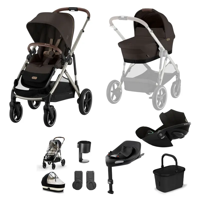 Cybex Gazelle S Luxury Bundle In Taupe/Chocolate Brown 10
