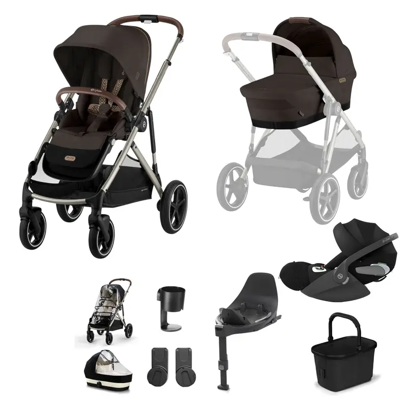 Cybex Gazelle S Luxury Bundle In Taupe/Chocolate Brown 10