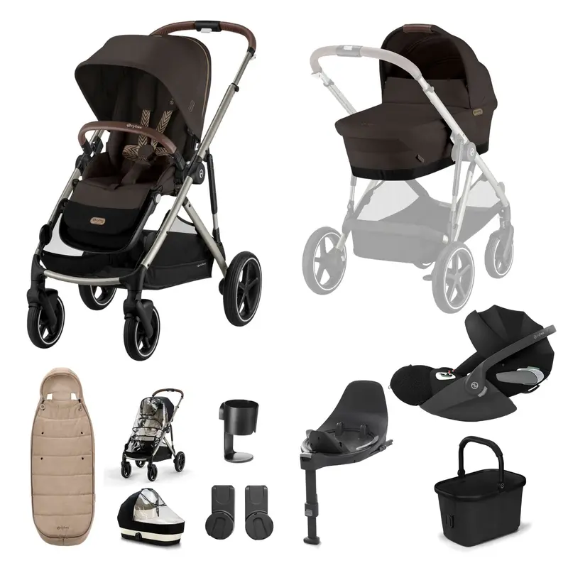 Cybex Gazelle S Luxury Bundle In Taupe/Chocolate Brown 6