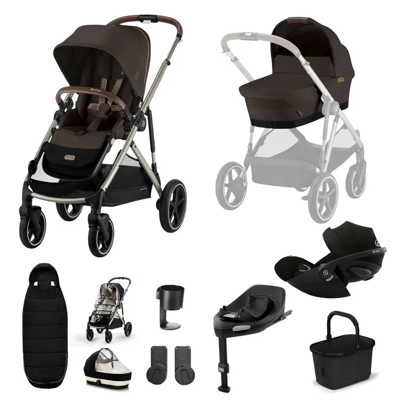 Cybex Gazelle S Luxury Bundle In Taupe/Chocolate Brown 7