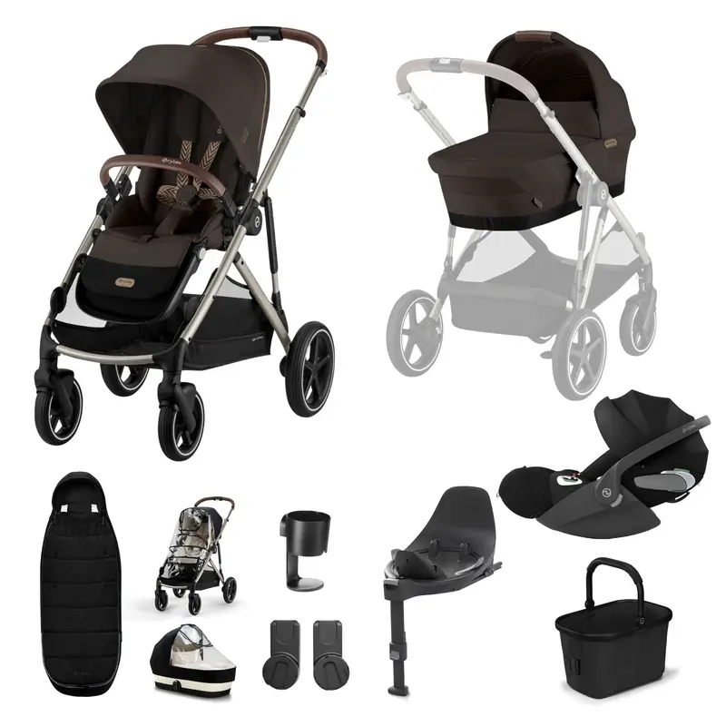 Cybex Gazelle S Luxury Bundle In Taupe/Chocolate Brown 7