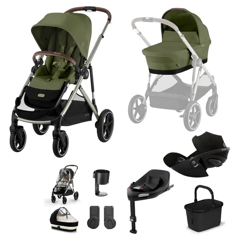 Cybex Gazelle S Luxury Bundle In Taupe/Moss Green 4
