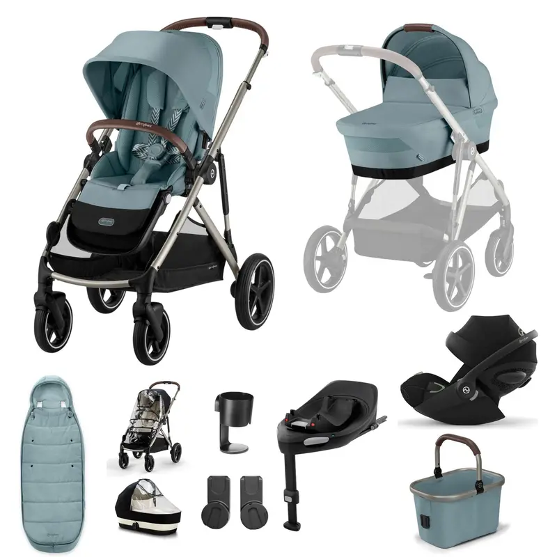 Cybex Gazelle S Luxury Bundle In Taupe/Stormy Blue 1
