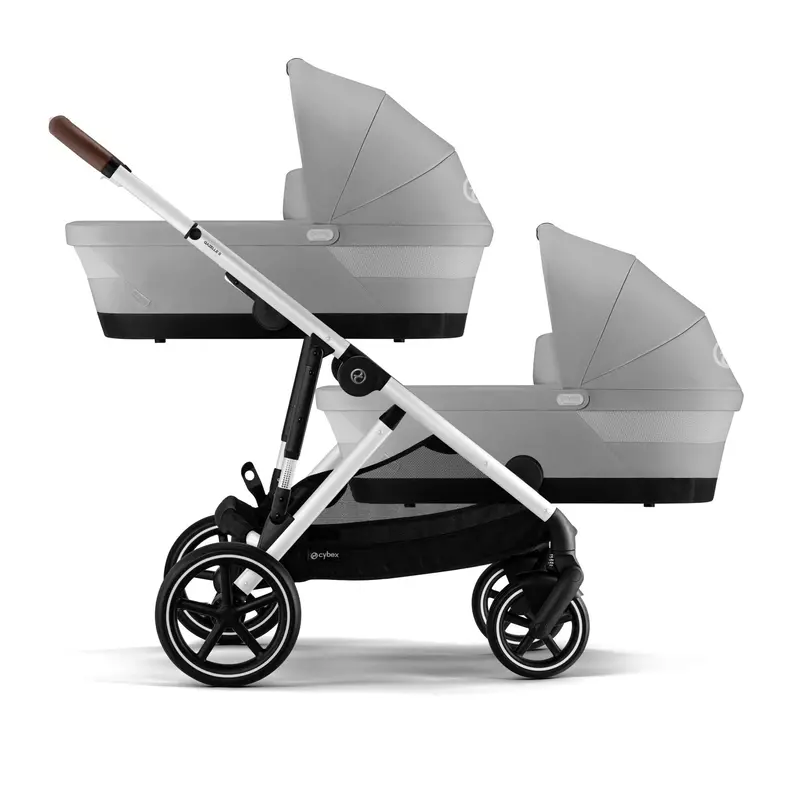 Cybex Gazelle S Twin Luxury Pushchair Bundle In Stone Grey 3