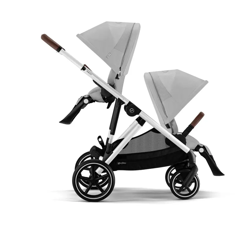 Cybex Gazelle S Twin Luxury Pushchair Bundle In Stone Grey 4