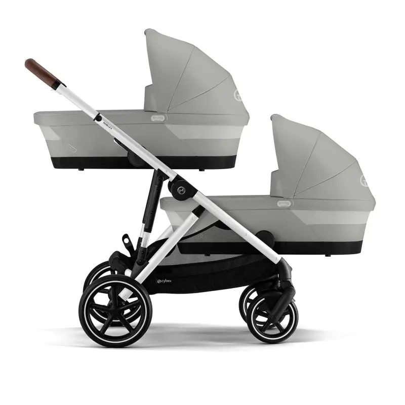 Cybex Gazelle S Twin Luxury Pushchair Bundle In Stone Grey 5