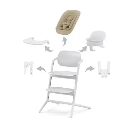 Cybex Lemo 4 In 1 High Chair - All White 1