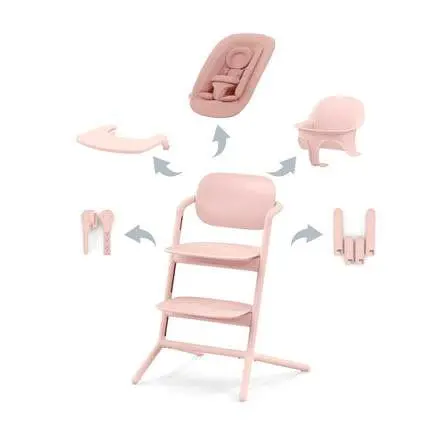 Cybex Lemo 4 In 1 High Chair - Pearl Pink 1