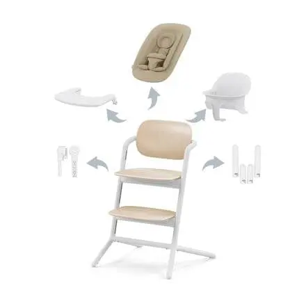 Cybex Lemo 4 In 1 High Chair - Sand White 1
