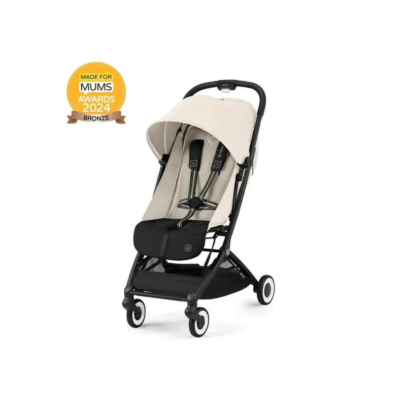 Cybex Orfeo Compact Pushchair With Cloud G Car Seat Travel System Bundle - Canvas White 2