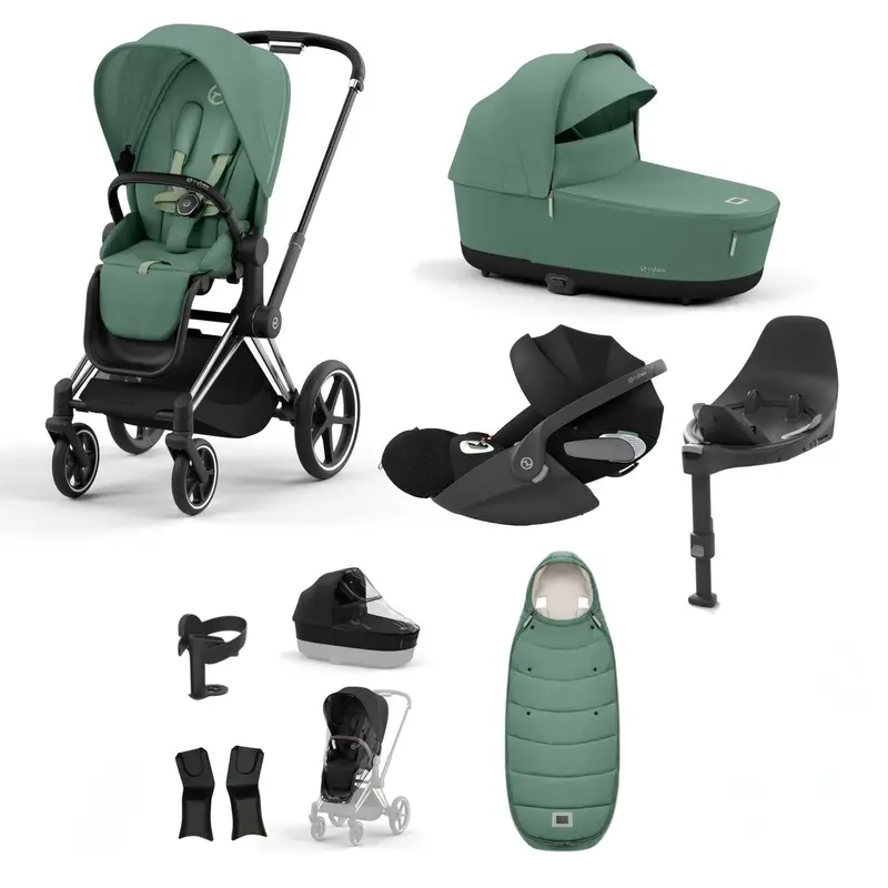 Cybex Priam Bundle With Cloud T In Leaf Green 1