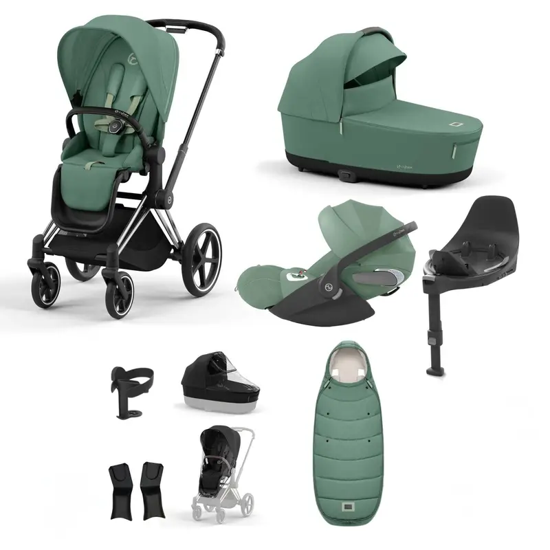 Cybex Priam Bundle With Cloud T In Leaf Green 2