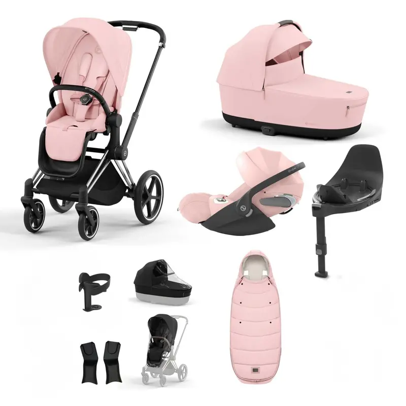 Cybex Priam Bundle With Cloud T In Peach Pink 2